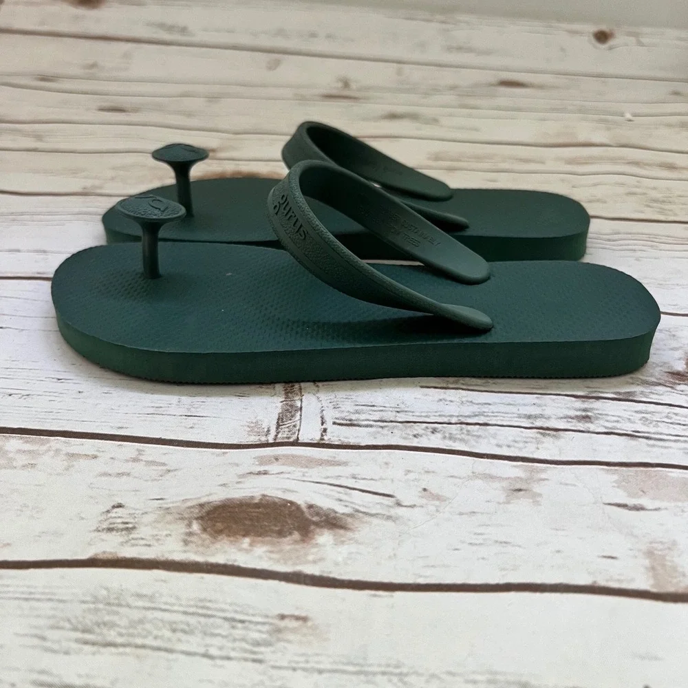 Gurus Forest Green Natural Rubber Khadau Flip Flop Size M - US 9-10W/7-8‎ M